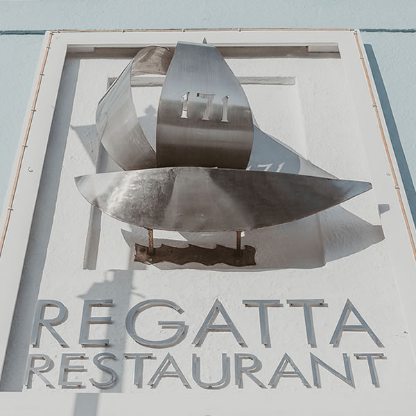 regatta restaurant front sign